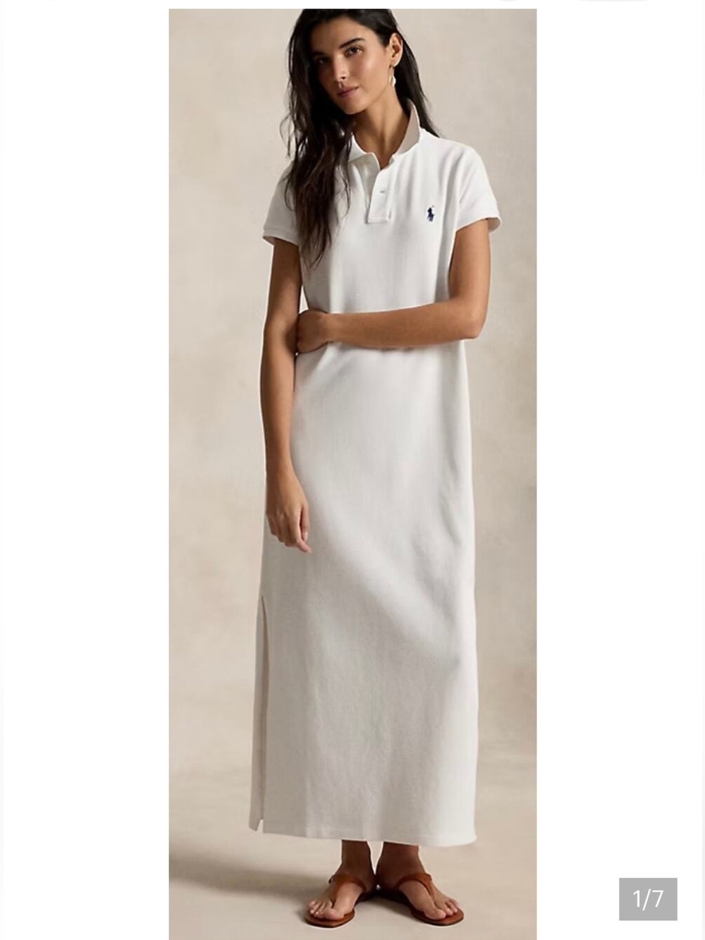 NWT Ralph Lauren POLO WHITE LAUREN MAXI DRESS Size